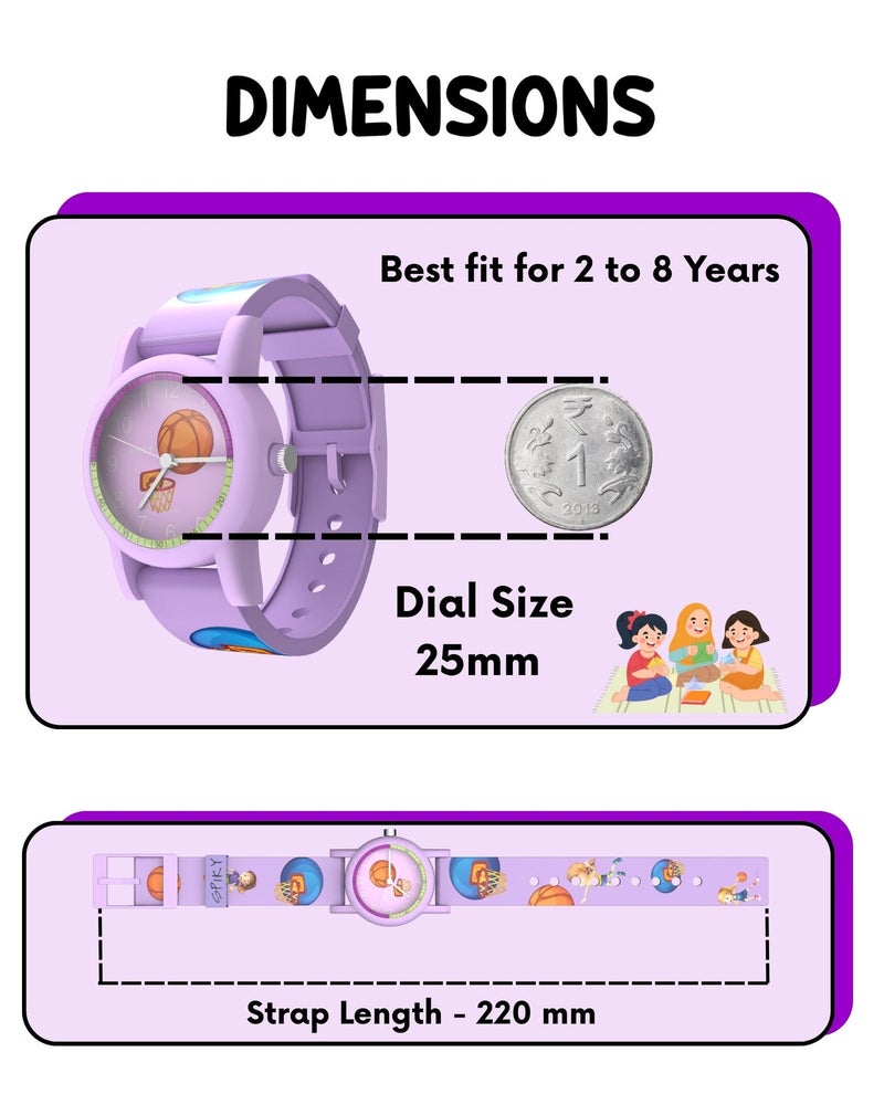 SPIKY SLEEK Round Floral Printed Analog Watch for Kids - Image 5